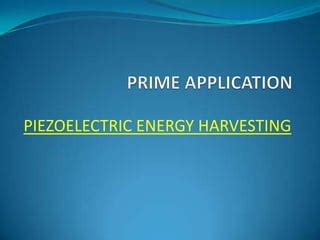 Piezoelectricity & Its Applications | PPT