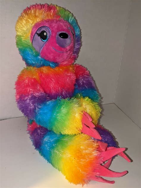 2018 BAB Build A Bear Rainbow Sloth Plush 18" Tie Dye Vel-Cro Paws Retired EUC | eBay