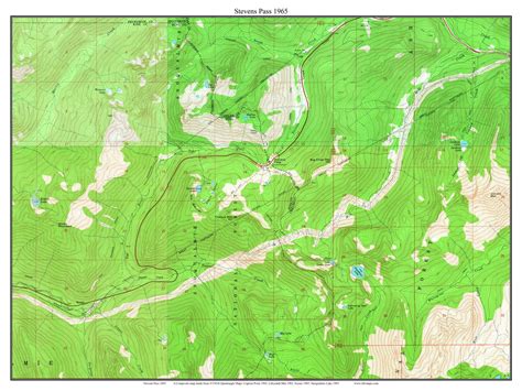 Stevens Pass 1965 - Custom USGS Old Topo Map - Washington State 7x7 - OLD MAPS