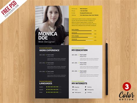 21+ Photoshop Resume Template Psd - Desain CVmu