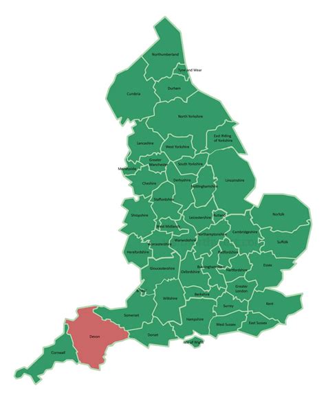 Map Of Devon, England - Travel Information For Devon