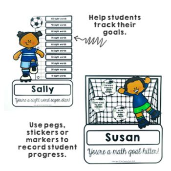 Goal Setting Soccer Themed Common Core Writing and Math by Tech Teacher Pto3