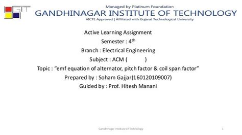 emf equation of alternator, pitch factor & coil span factor