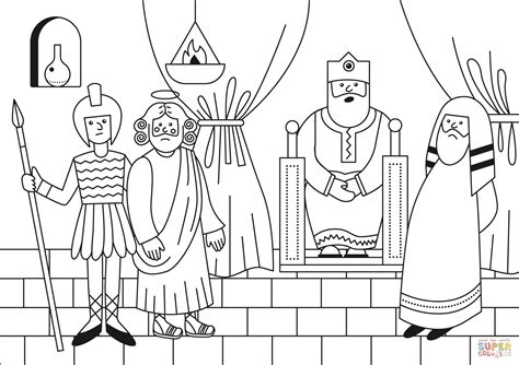 Jesus Before Herod coloring page | Free Printable Coloring Pages