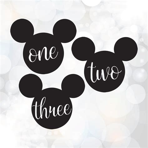 Birthday SVG cut files Mickey Mouse svg 1st 2nd 3rd