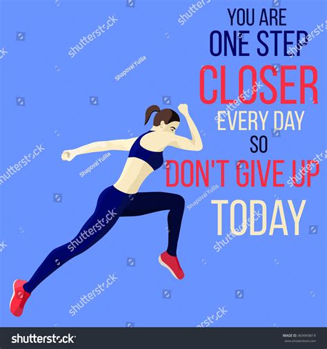 Motivating Sports Poster Slogan You One Stock Vector 469949819 ...