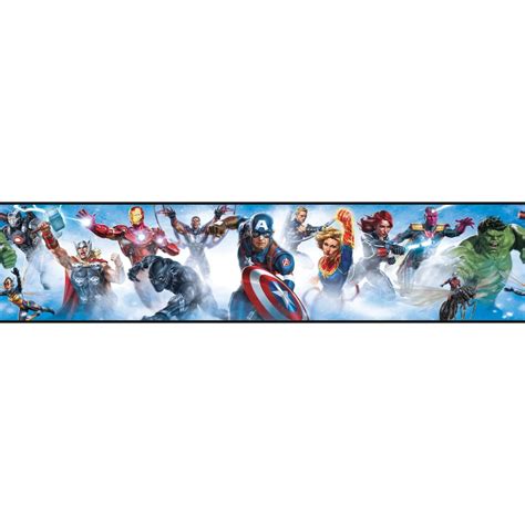 Marvel Avengers Peel & Stick Wallpaper Border Removable Kids Room Wall ...