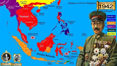 1941 - 1945 : Peta Sejarah Kolonial Jepang di Indonesia dan Asia Tenggara - YouTube