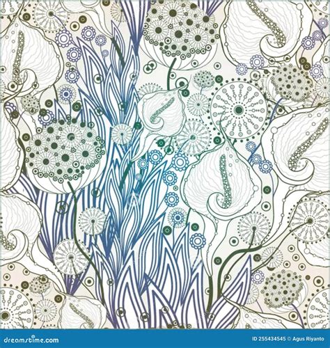 Illustration Abstract Flower Pattern Wallpaper Stock Illustration ...