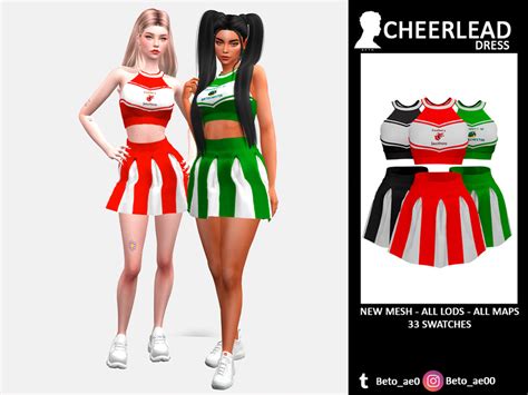 The Sims Resource - Cheerleader (Dress) | Sims 4 mods clothes, Sims 4 ...