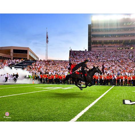 Texas Tech Red Raiders Unsigned Masked Rider Pre-Game Photograph