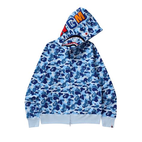 メンズ A - M Bape shark abc camo blue シャーク パーカー ブルーの通販 by shop｜アベイシングエイプならラクマ BATHING APE サイトより