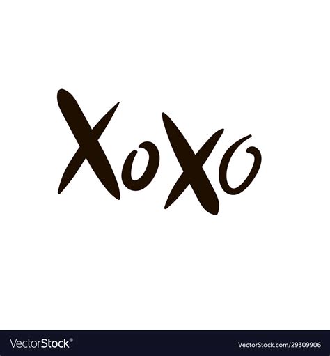 Xoxo lettering design for decorations Royalty Free Vector