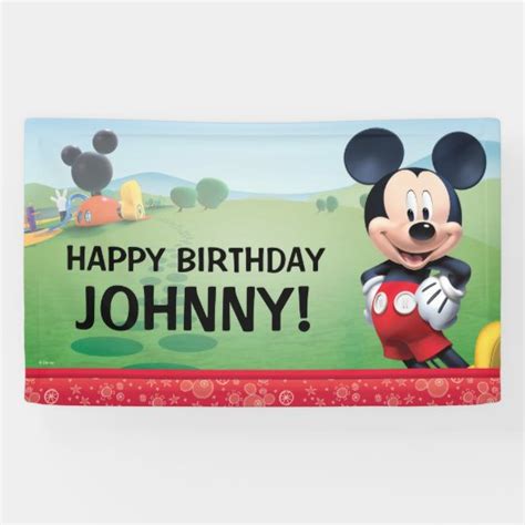 Mickey Mouse Birthday Banner | Zazzle.com