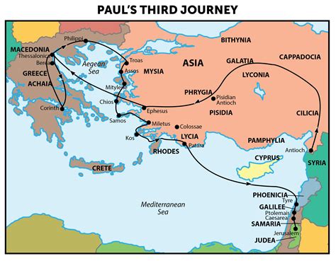 Paul's Missionary Journey Map Printable