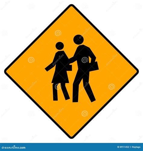 School crossing sign stock illustration. Illustration of children - 8911452