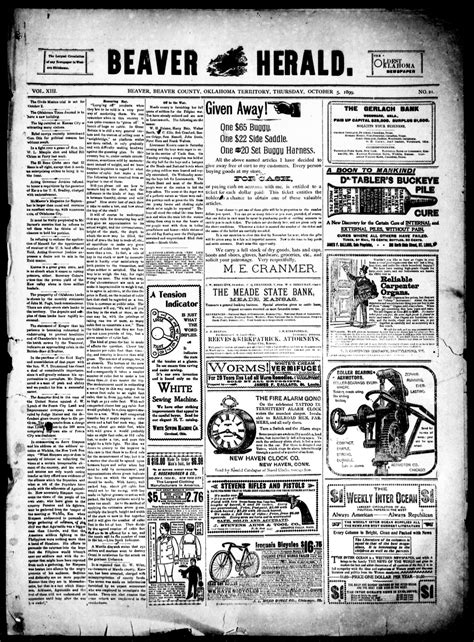 Beaver Herald. (Beaver, Okla. Terr.), Vol. 13, No. 21, Ed. 1, Thursday ...