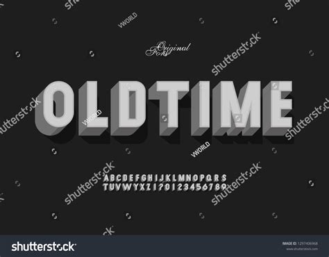 Vector Bold Retro Font Alphabet Stock Vector (Royalty Free) 1297406968 | Shutterstock