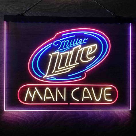 Miller Lite Neon-like Tri-Color LED Sign | Beer Lodge Gift