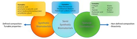 Biomaterials are divided into synthetic, natural, and semi-synthetic... | Download Scientific ...