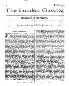 London Gazette Newspaper Archives, Jan 3, 1719, p. 1