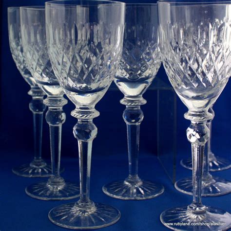 Sparkling crystal goblets set of 6 by Rogaska from al-silver on Ruby Lane