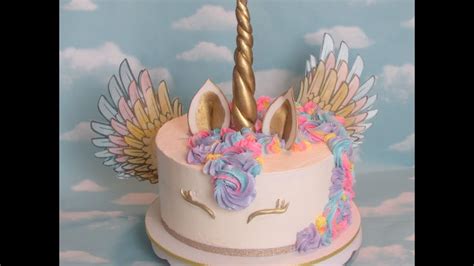 Winged Unicorn Cake / How to - YouTube