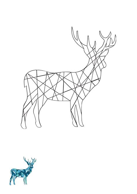 Abstract Deer Coloring Page Template - Edit Online & Download Example | Template.net