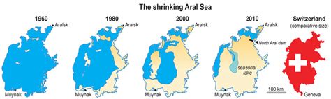 The shrinking Aral Sea | A series of images showing the shri… | Flickr