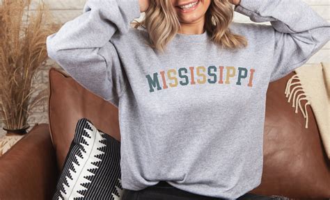 Mississippi Sweatshirt Mississippi Crewneck State Sweater | Etsy