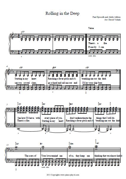 Adele Rolling in the Deep - Piano Tutorial