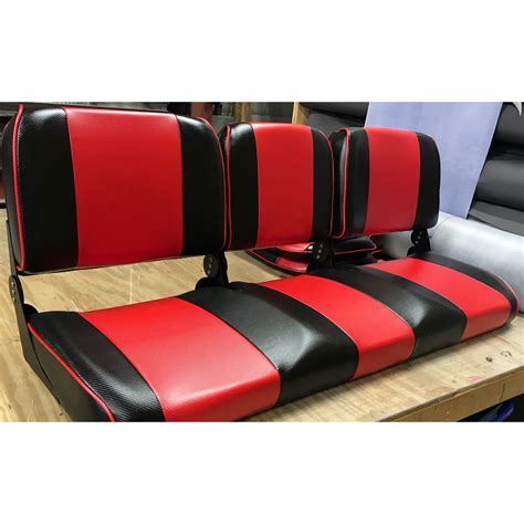 BOAT SEATS :: CUSTOM BENCH SEAT 2 COLOR 3 PC BACK - Black River Boats