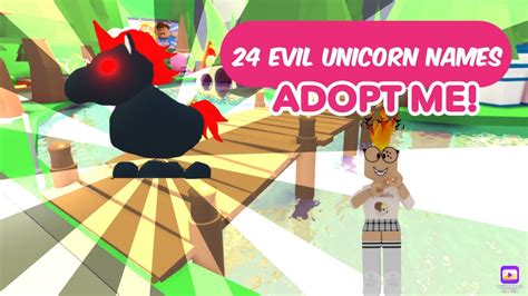 24 Evil Unicorn name Suggestions in Adopt Me🖤 ️ - YouTube