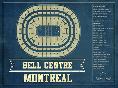 Montreal Canadiens Bell Centre Seating Chart Vintage Hockey | Etsy