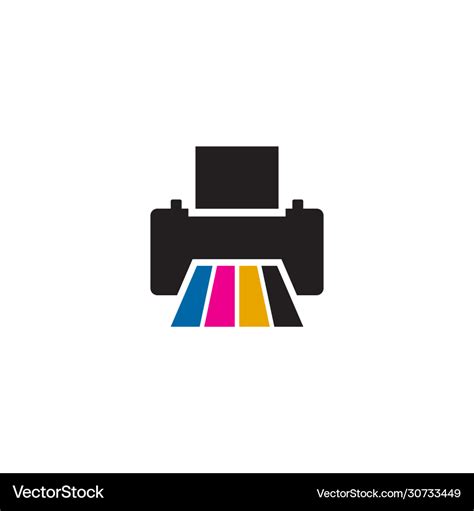 Printer icon logo design template Royalty Free Vector Image