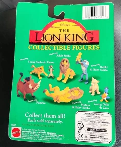 VINTAGE 1995 THE Lion King Mufasa & Baby Simba Collectible Mattel Disney NEW $9.95 - PicClick