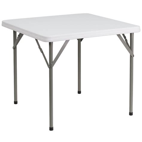 Flash Furniture DAD-YCZ-86-GG 34" Square Granite White Plastic Folding Table