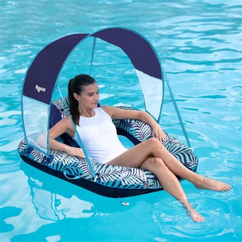 Inflatable Pool Chair Float | Zero Gravity Chair with Canopy