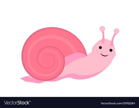 Pink snail icon flat cartoon style isolated vector image on VectorStock | Cartoon styles, Kids ...