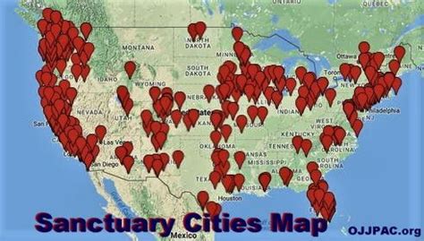 sanctuary cities map, sanctuary map,sanctuary cities, list of sanctuary ...