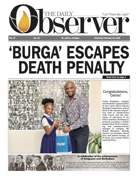 Today's Daily Observer 23-02-2020 - Antigua Observer Newspaper