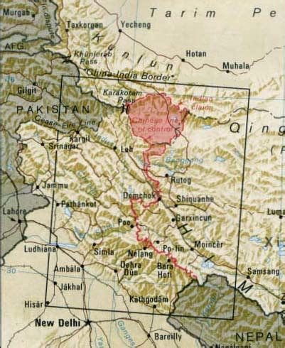 Map showing Aksai Chin region, disputed by India and China… | Flickr