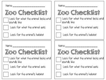 Zoo Field Trip Activities by Martin's Monkeys | Teachers Pay Teachers