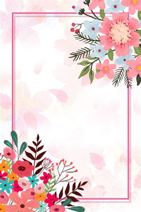 Flower Border Poster Background Wallpaper Image For Free Download - Pngtree