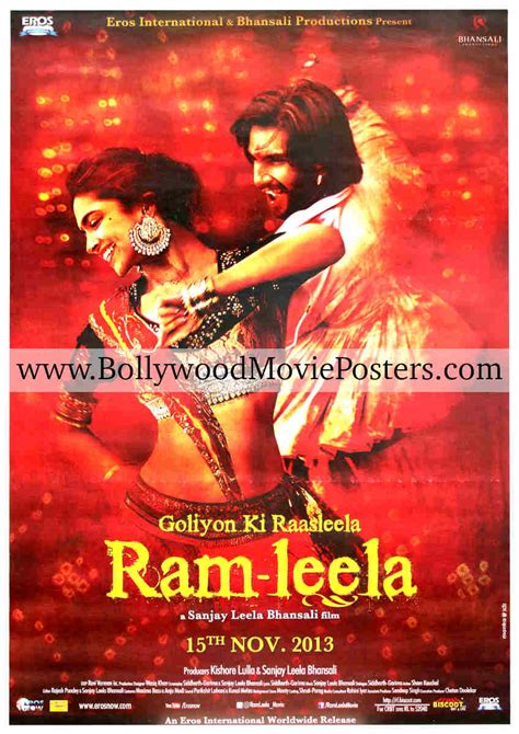 Ram Leela poster: Deepika Padukone & Ranveer Singh Bollywood posters