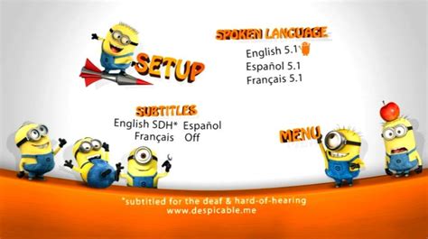 Despicable Me (2010) - DVD Movie Menus