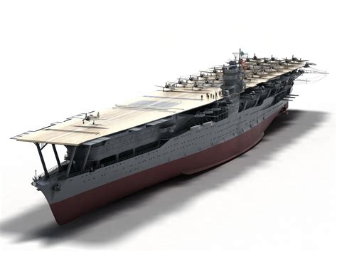 Akagi IIWW Carrier 3D | CGTrader