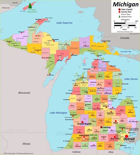 Map Of Michigan State – Map Of The Usa With State Names