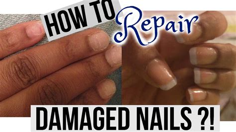 HOW TO REPAIR AND GROW WEAK & DAMAGED NAILS AFTER ACRYLICS - YouTube