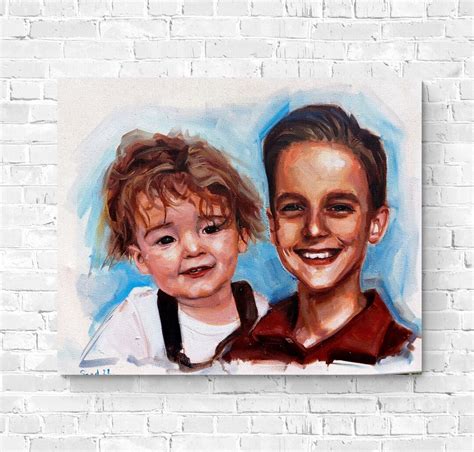 Family Portrait Painting From Photo Oilpainting on Canvas - Etsy